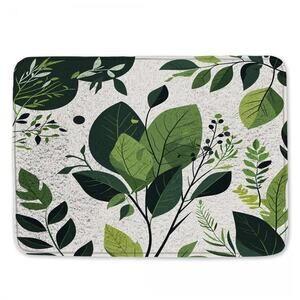 Green Botanical Bath Mat